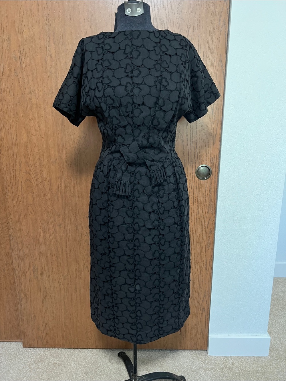 Vintage Eyelet Floral Pattern Dress